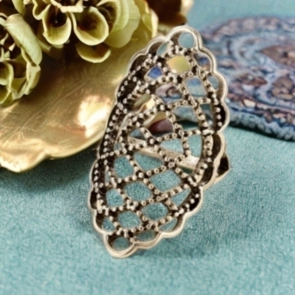 MODCLOTH ELIZABETHIAN CAGED RING SIZE 7.5 - Picture 1 of 5